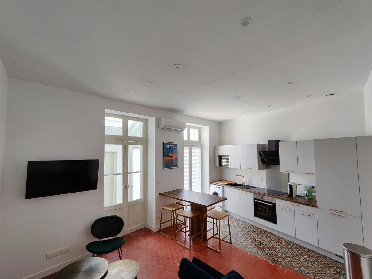 Bright And Modern 3-Bedroom Apartment, 90M2 With Air Condition, In Beziers Exterior photo