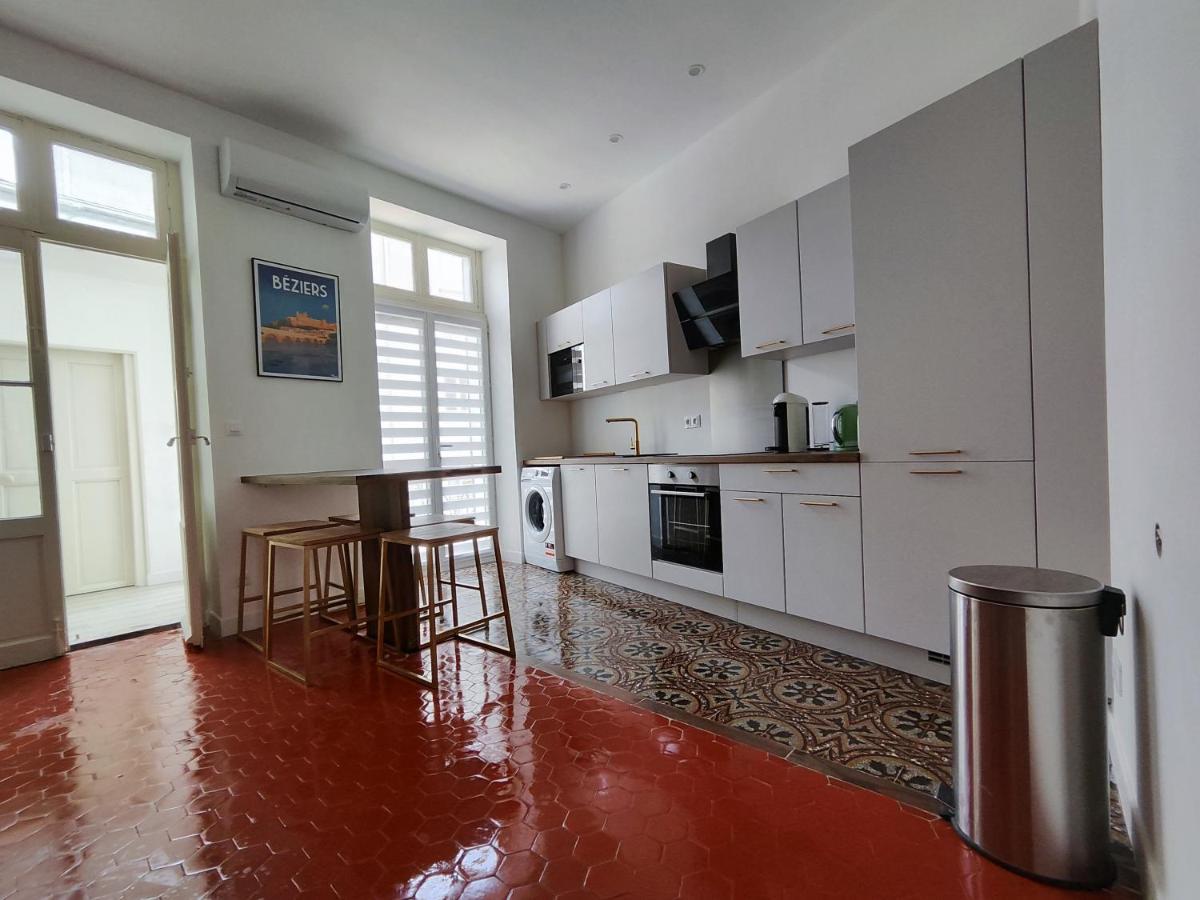 Bright And Modern 3-Bedroom Apartment, 90M2 With Air Condition, In Beziers Exterior photo